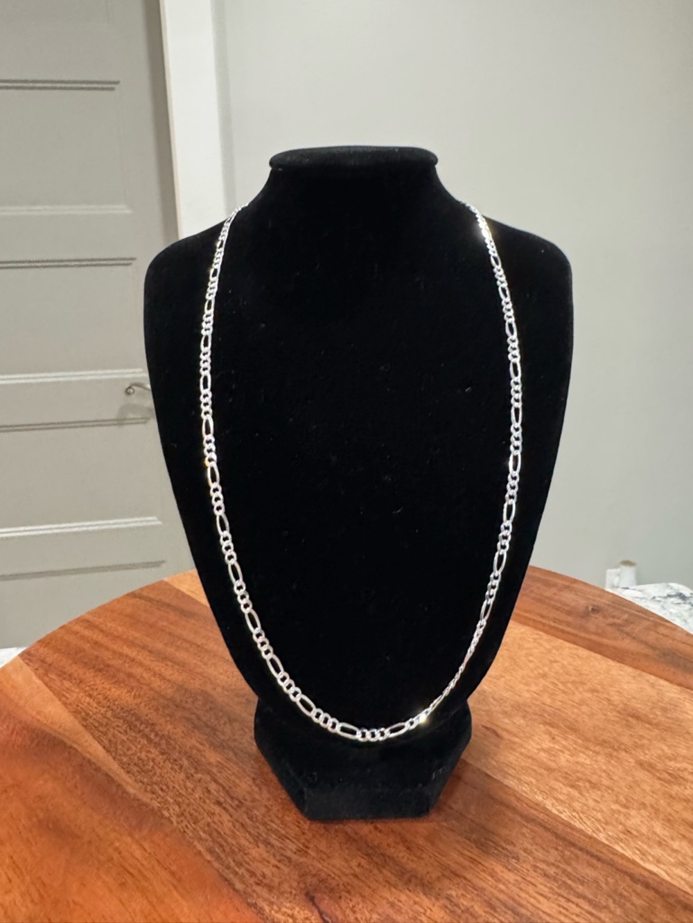 925 Sterling Silver 20” Figaro Chain Necklace - Silver